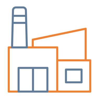 Fabrika ikonu. vektör illüstrasyonu