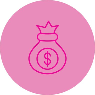 Para için. Web simgesi basit illüstrasyon