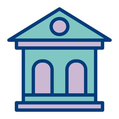 Ev binası ikonu. Taslak oluşturma vektör illüstrasyonu. düz dizayn.