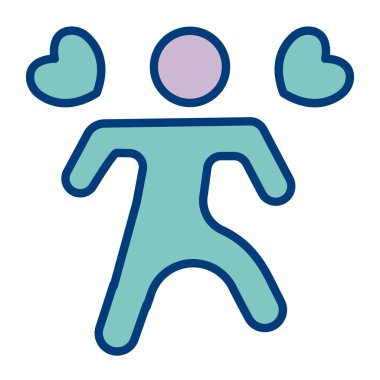 Kalp. Web simgesi basit illüstrasyon