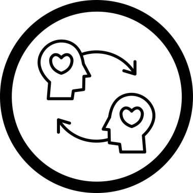 Kalp ikonu vektör illüstrasyonu