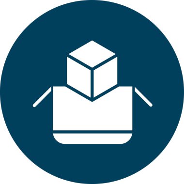 Benzersiz küp vektör simgesi