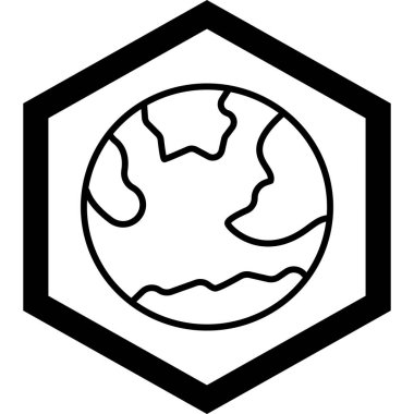 Yeryüzü gezegen simgesi ana hatlarıyla