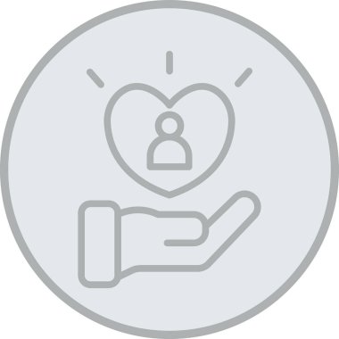 Aşk dolu kalp, bağış konsepti ikonu, bağış vektörü illüstrasyonu