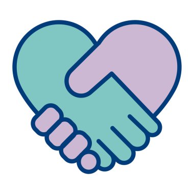 Elleri ve kalp vektör çizim