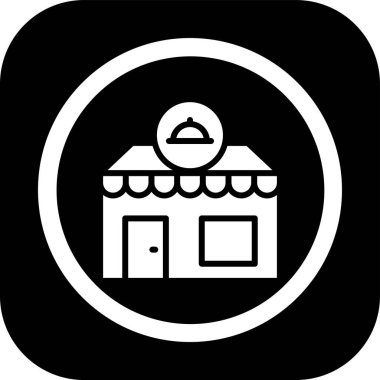 vektör evi simgesi, basit web illüstrasyonu