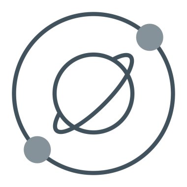 Gezegen simgesi, vektör çizimi