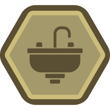 Moda tarzında izole edilmiş duş simgesi