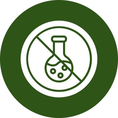 Kimyasal deney yuvarlanmış simge