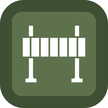 İzole edilmiş tek bir vinç simgesinin vektör çizimi