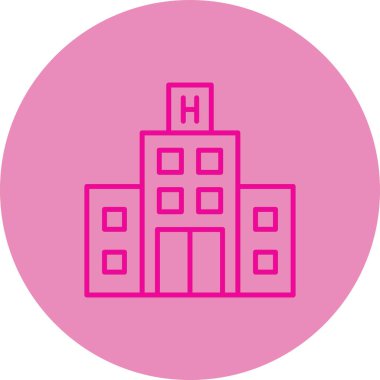 Hastane ikonu. vektör illüstrasyonu