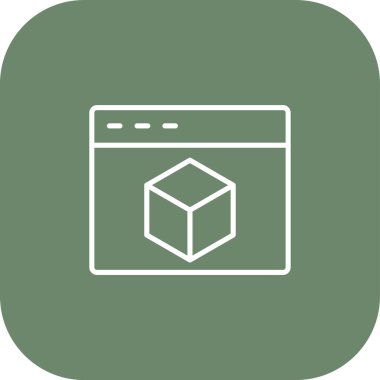 küp düz simge. vektör illüstrasyonu