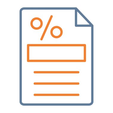 Taslak biçiminde indirimli yüzde iskonto simgesi