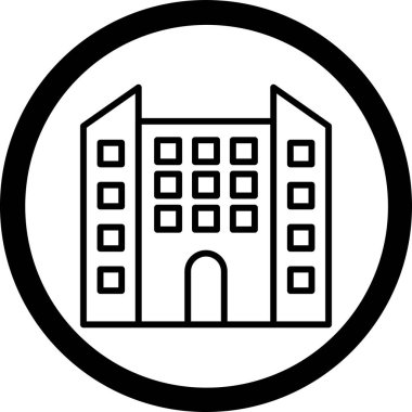 Bina. Web simgesi basit tasarım