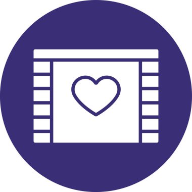 Kalp. Web simgesi basit illüstrasyon