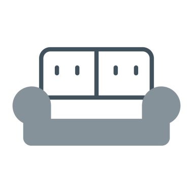 kanepe web simgesi, vektör çizim