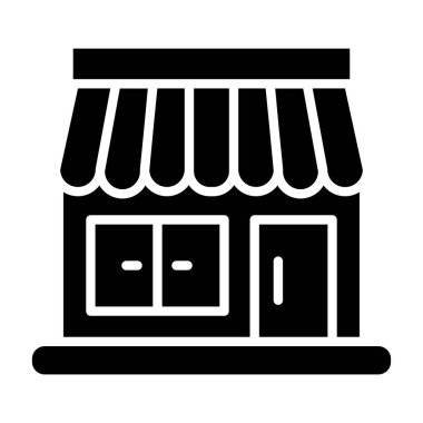 dükkan simgesi vektör illüstrasyonu