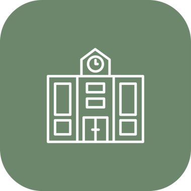 Üniversite Binası kutsal kişilerin resmi, vektör çizim