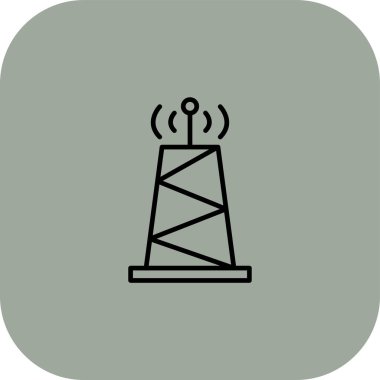 Beyaz arkaplanda radyo sinyali simgesi