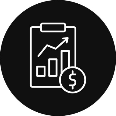 İş ve finans simgesinin vektör illüstrasyonu