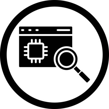 veri analiz web simgesi basit illüstrasyon