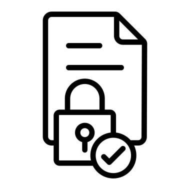 veri belgesi ana hatları vektörü. bilgisayar