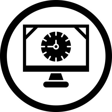 Bilgisayar simgesi. Web için dizüstü bilgisayar vektör simgelerinin basit çizimi