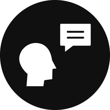 Konuş. Web simgesi basit illüstrasyon