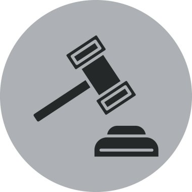 Adalet düz vektör simgesi