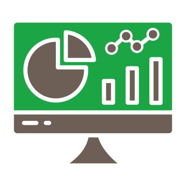 beyaz arkaplanda izole edilmiş modayı gösteren analiz simgesi