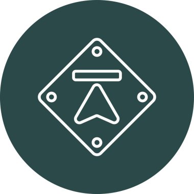 güzel yön ok çizgisi vektör simgesi