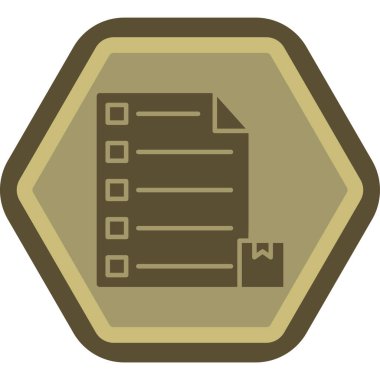 Kontrol listesi web simgesi, basit vektör illüstrasyonu