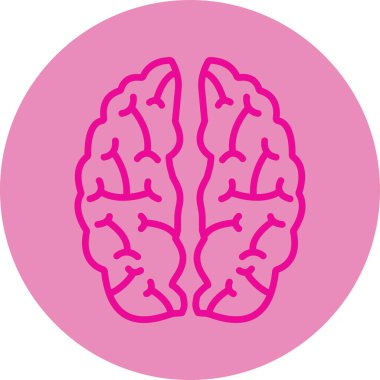 Beyin. Web simgesi basit illüstrasyon