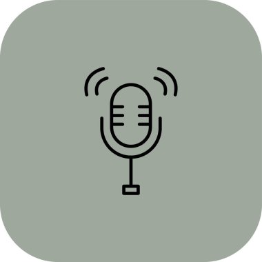 mikrofon simgesi. mikrofon vektör simgesi