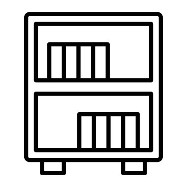 Buzdolabı ikonu vektörü. özet çizimi