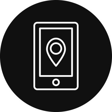 Harita işaretleyici simgesi, vektör illüstrasyonu