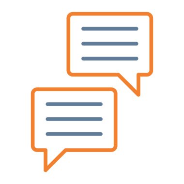 Konuşma baloncukları simgesi, vektör illüstrasyonu