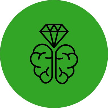 Beyin simgesi, vektör illüstrasyonu