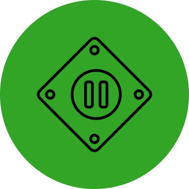 Yeşil arkaplanı olan bir b simgesinin vektör çizimi