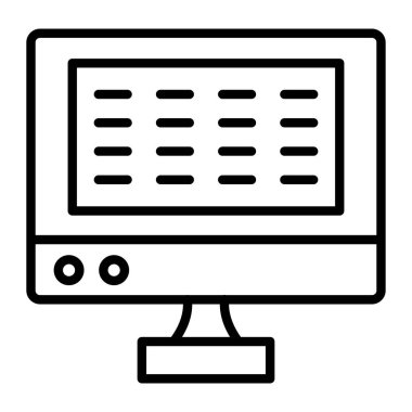 dizüstü bilgisayar simgesi. Web için dizüstü bilgisayar vektör simgelerinin özet çizimi