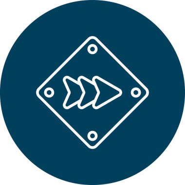 Mavi ve turuncu balık ikonunun vektör çizimi