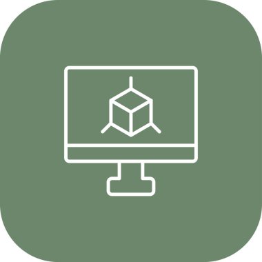 vektör bilgisayar düz simgesi