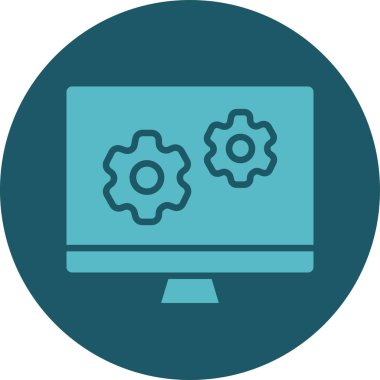 Dizüstü bilgisayar simgesi vektör çizimi