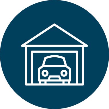 Garaj simgesi soyut bir grupta izole edildi