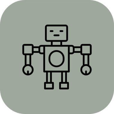 robot simgesi, vektör, illüstrasyon, tasarım konsepti