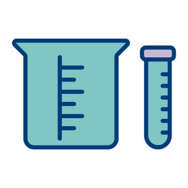 Test tüpleri vektör tasarımlı laboratuvar tüpü