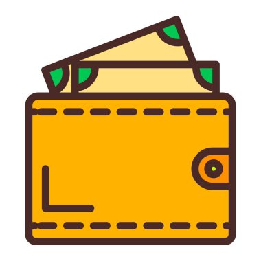 cüzdan ikonu vektör illüstrasyonu