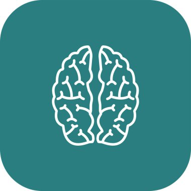 beyin ikonu vektör illüstrasyonu