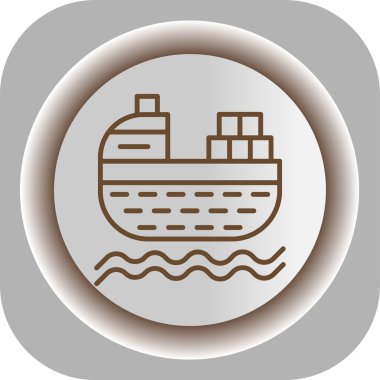 Gemi simgesi vektör illüstrasyonu