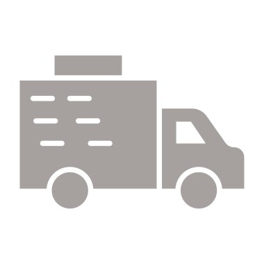 kamyon düz simgesi, vektör illüstrasyonu